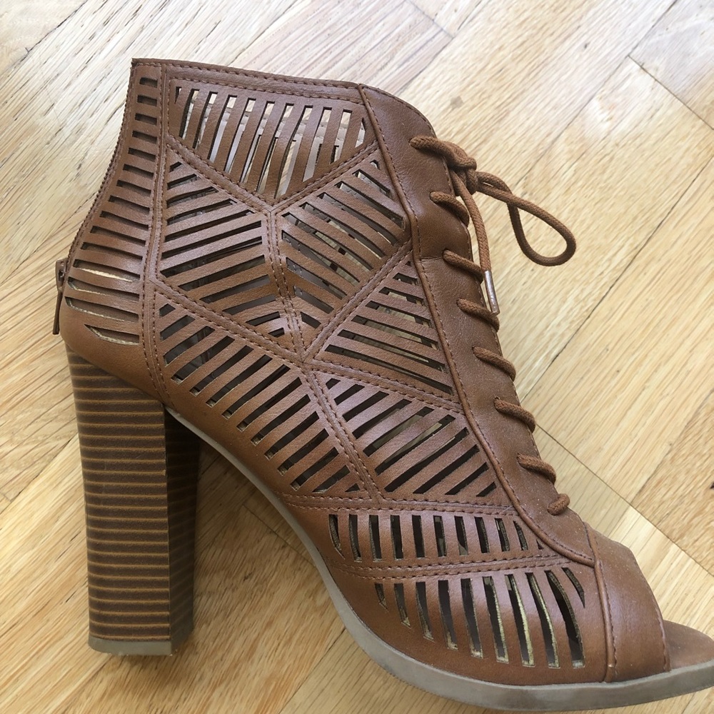 Mix No. 6 Brown Leather Heels